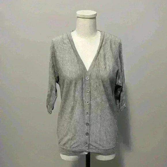 Banjo & Matilda Silk and Cashmere blend V Neck button up Cardigan - Picture 1 of 9